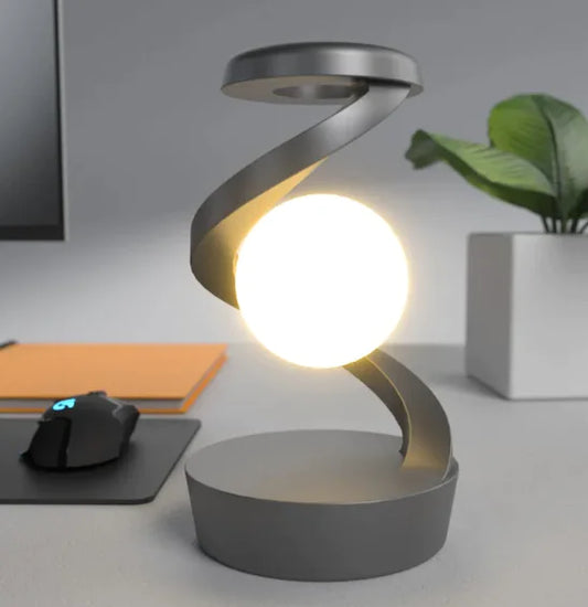 Lunar Glow Desk Lamp with Wireless Charger