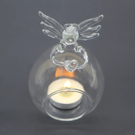 Celestial Glow Glass Candle Holder